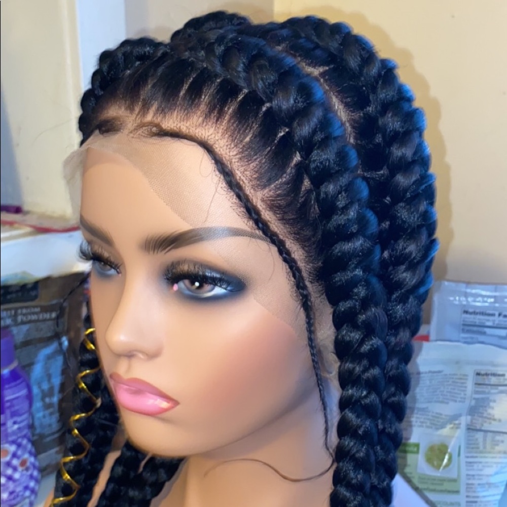 Full Lace Pop smoke braided wig
